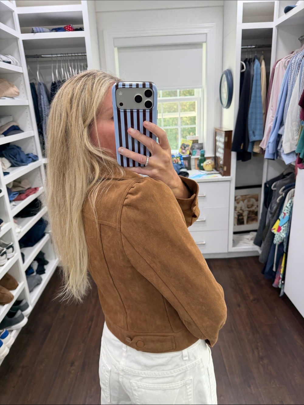 Francesca's Collections Suede Jacket in Tan Brown - Picture 5 of 7